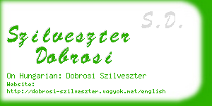 szilveszter dobrosi business card